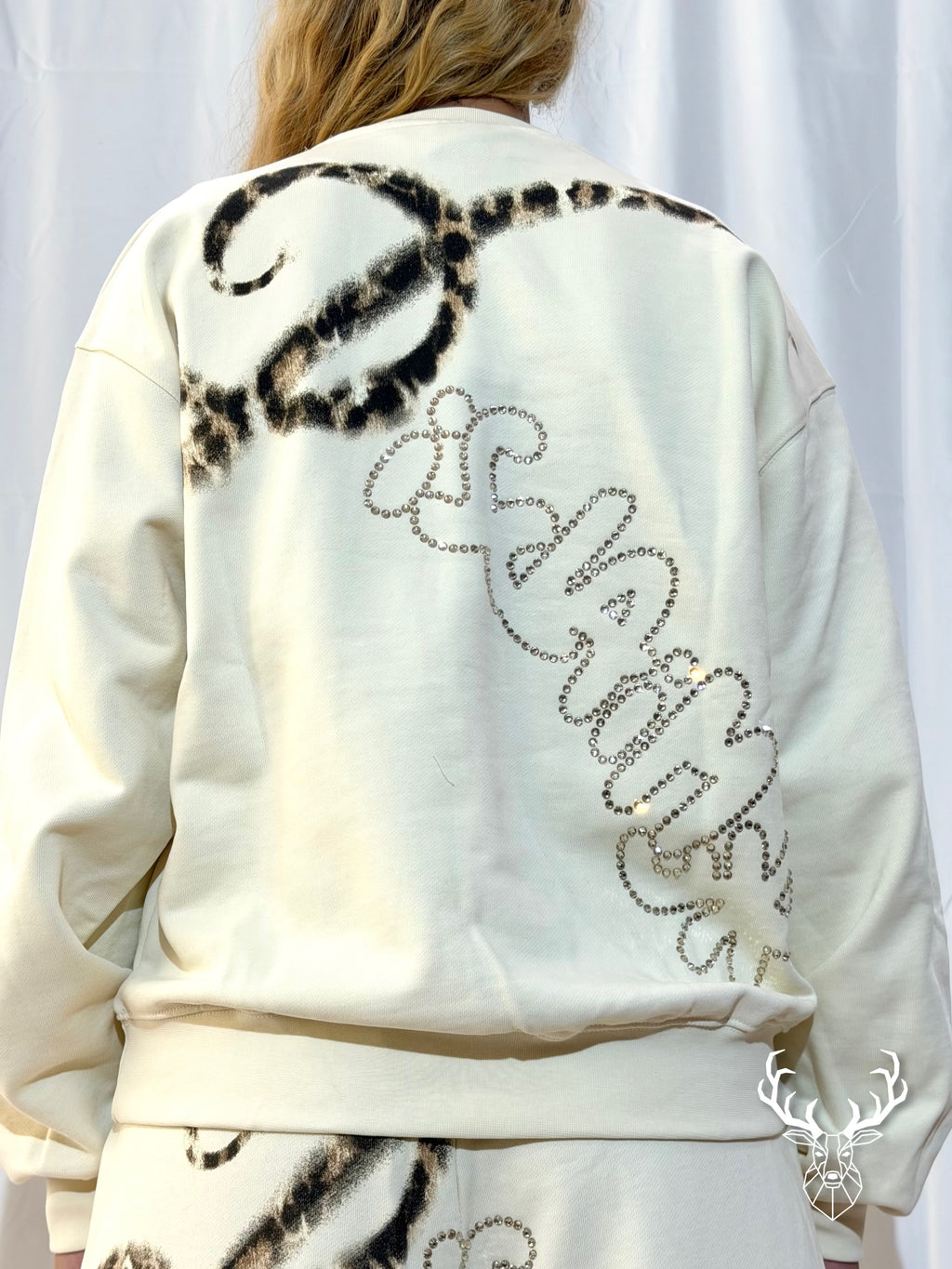 Felpa Girocollo Logo Avorio Disclaimer