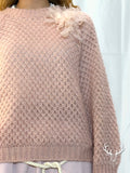 Maglione Traforato Spilla Fiore Kontatto