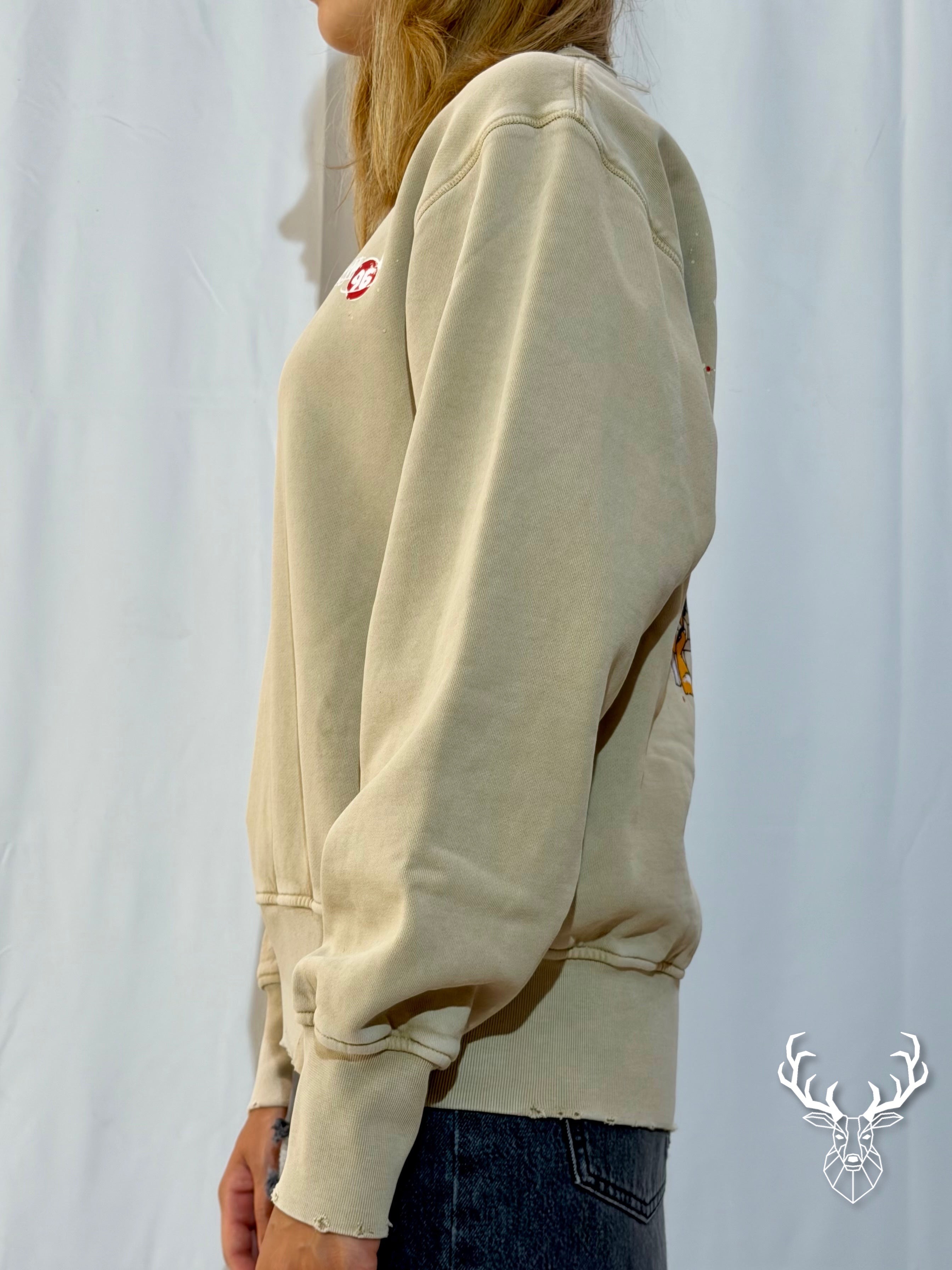 Felpa Girocollo Beige Looney Tunes Front Street