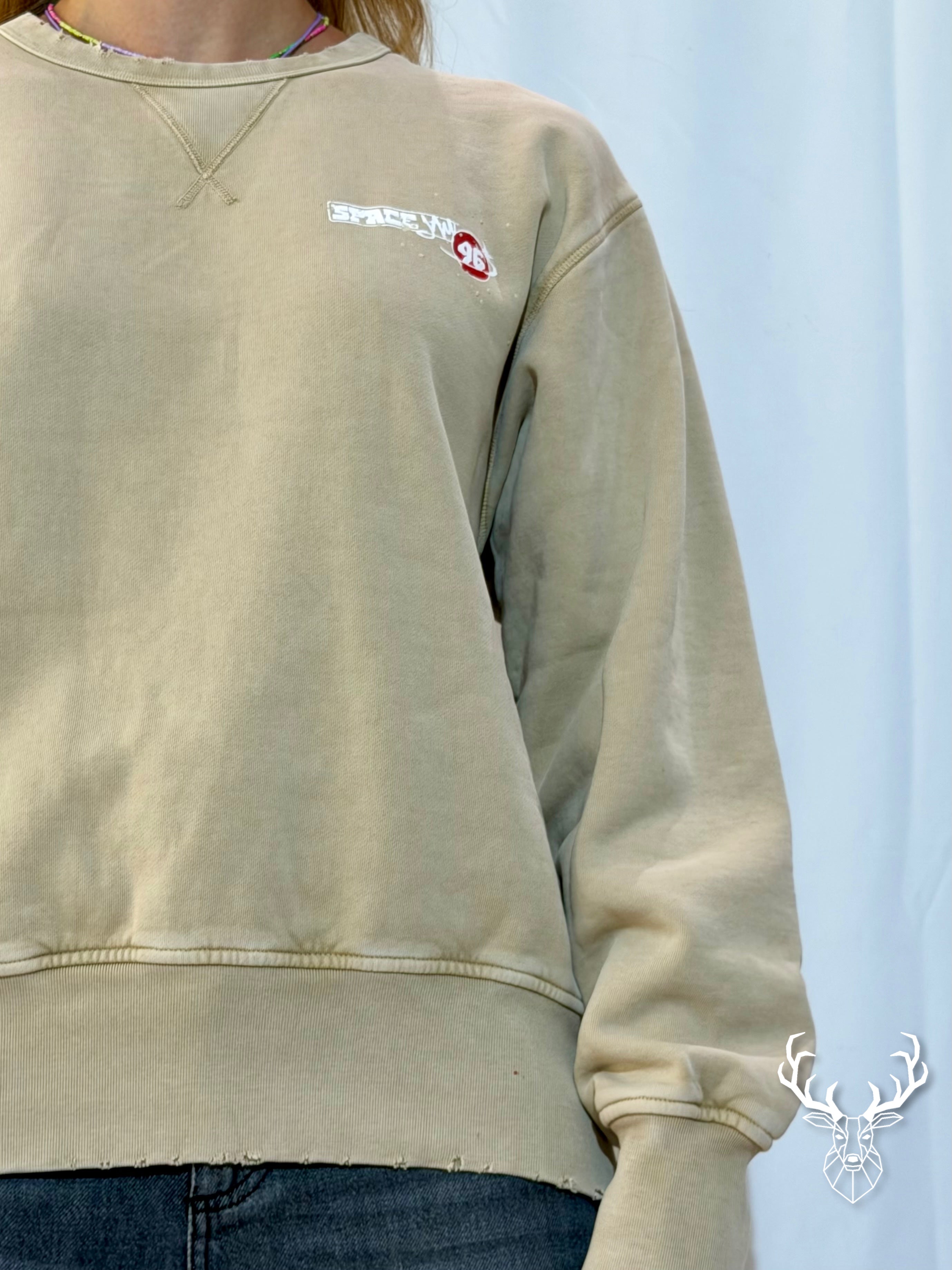 Felpa Girocollo Beige Looney Tunes Front Street