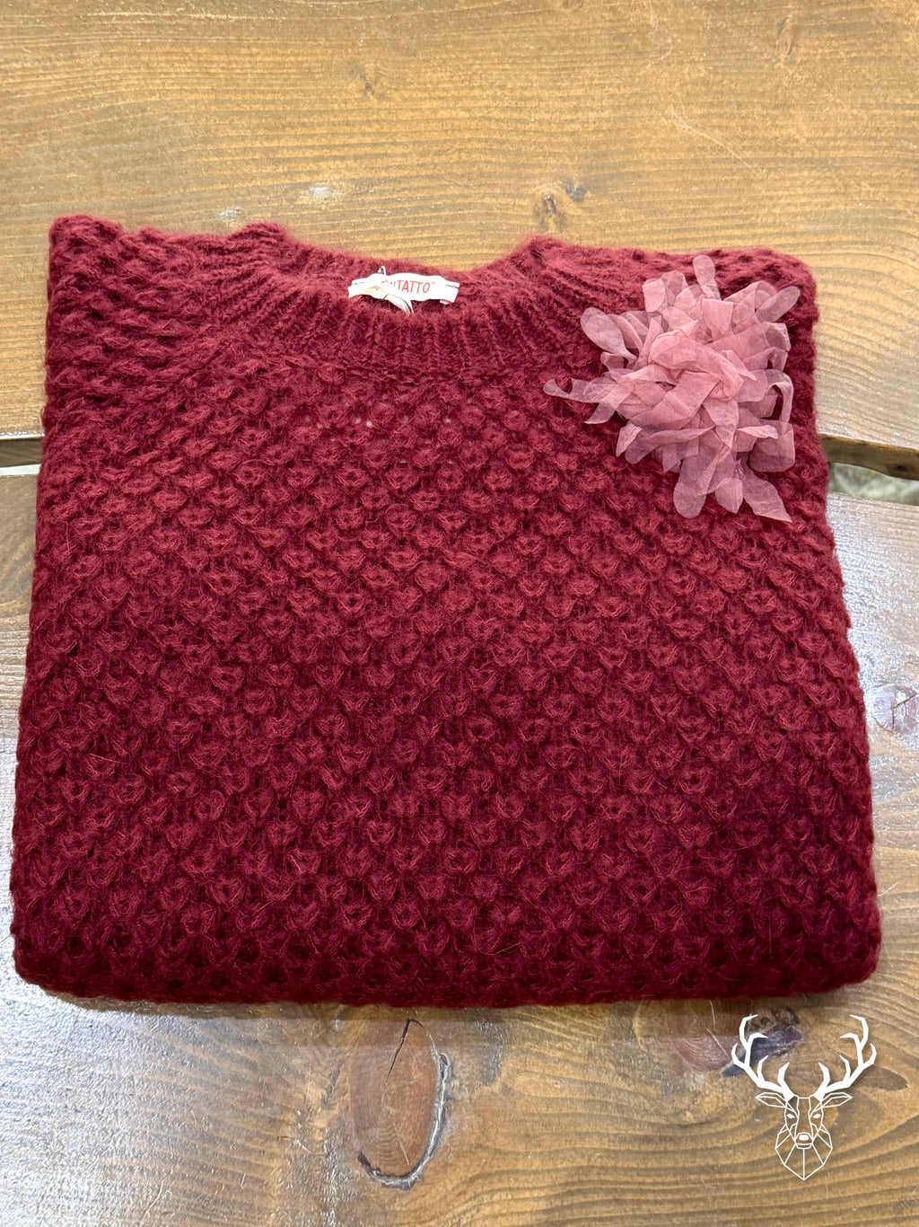 Maglione Traforato Spilla Fiore Kontatto