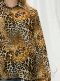 Camicia Leopard In Chiffon Di Seta Rossano Perini