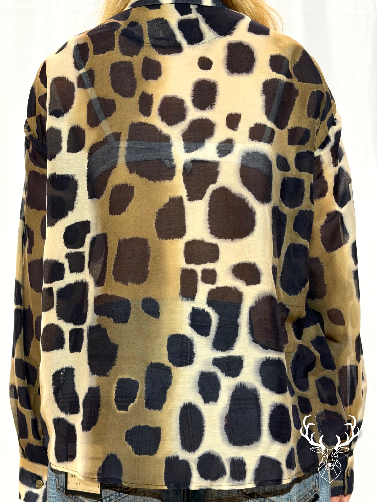 Camicia Giraffa In Chiffon Di Seta Rossano Perini
