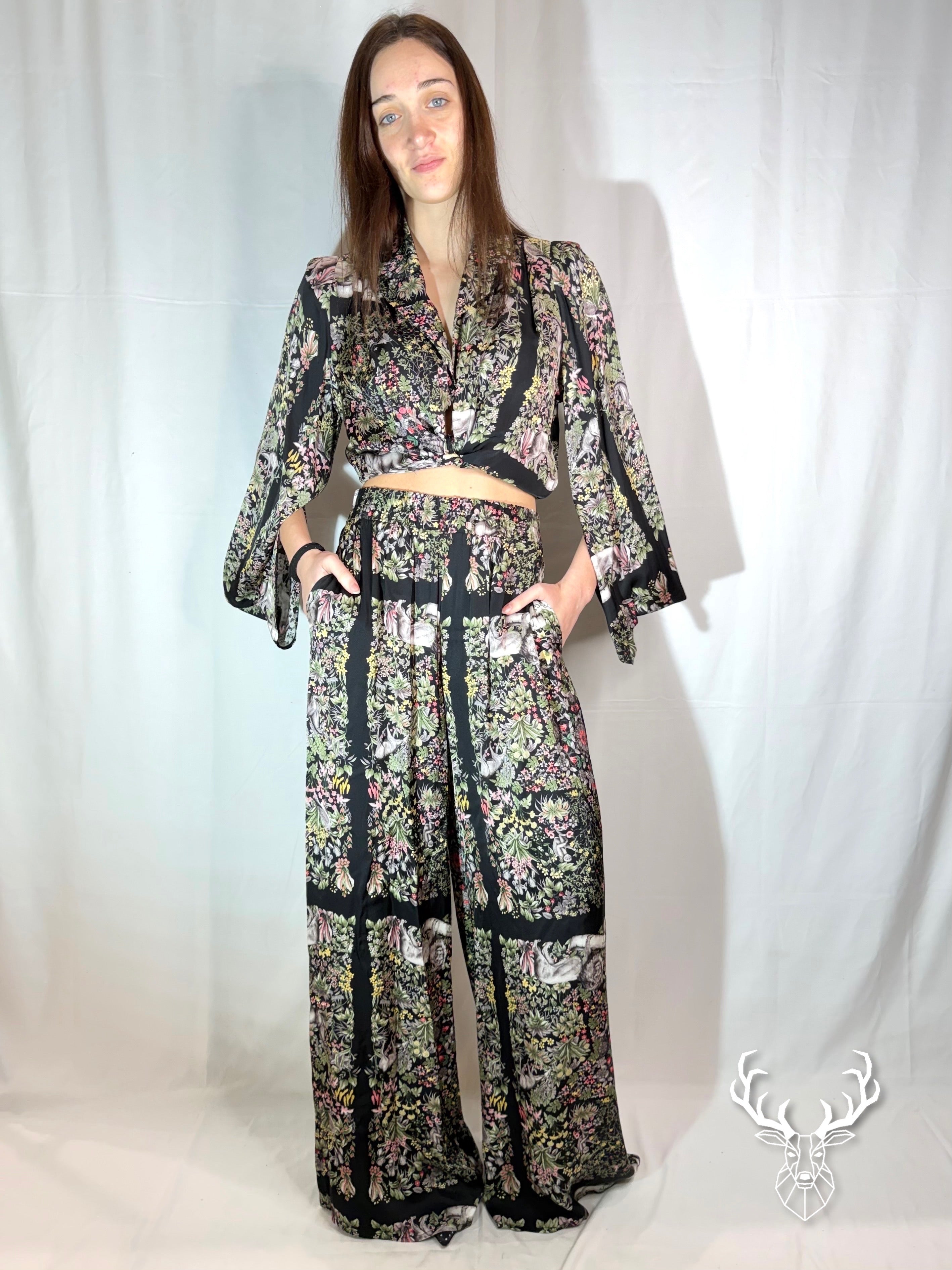 Pantalone Dritto Botanic Garden Black 5Progress