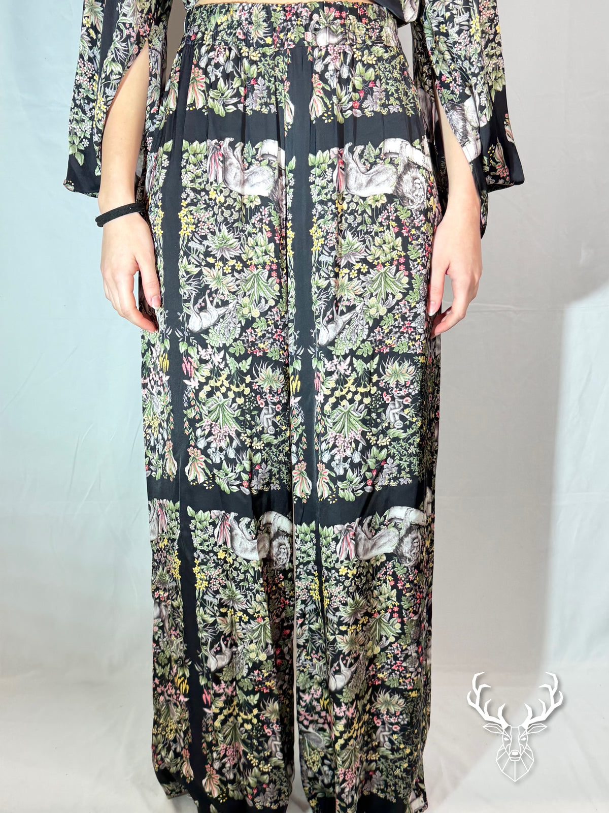 Pantalone Dritto Botanic Garden Black 5Progress