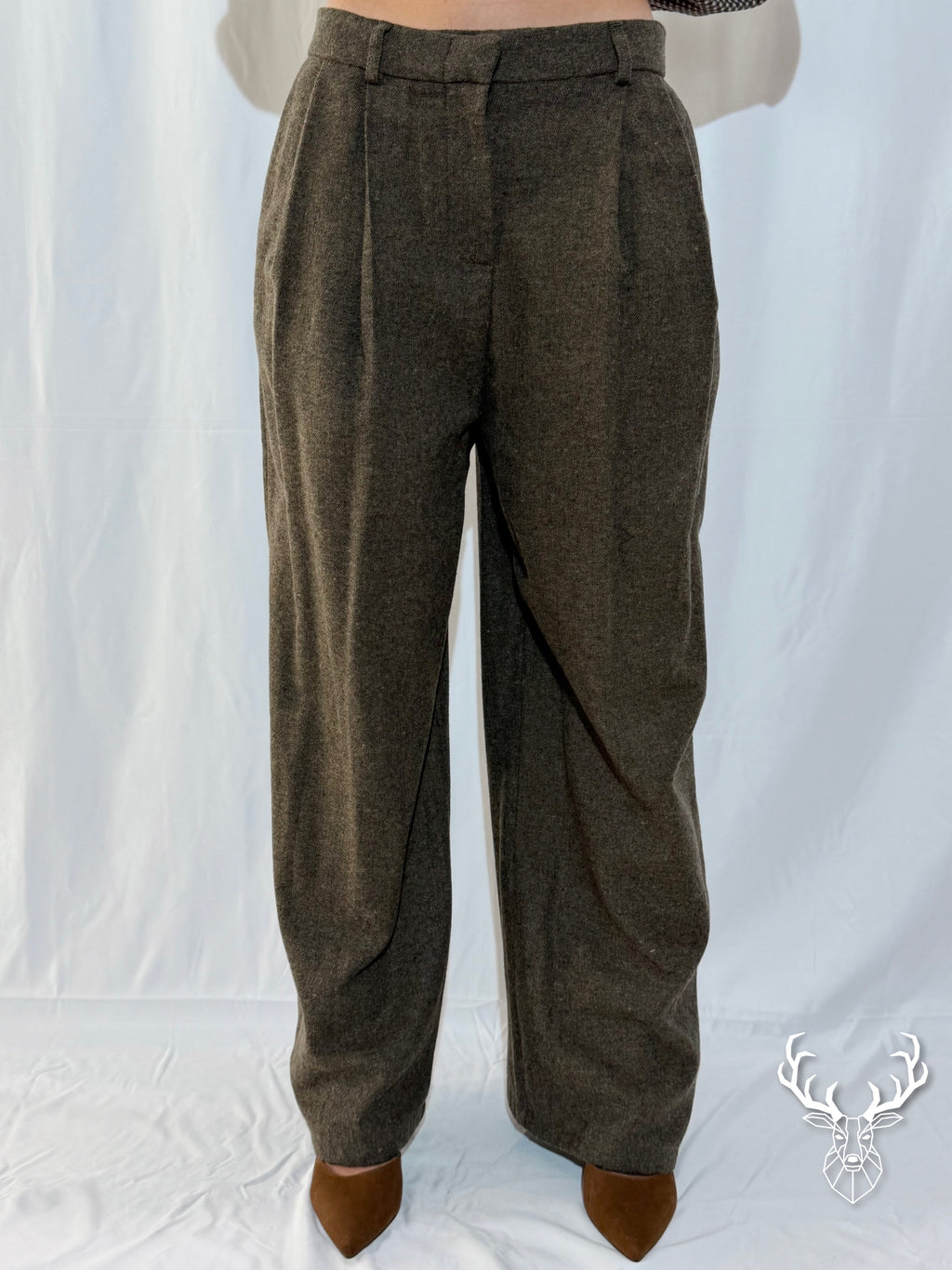 Pantalone a Spina di Pesce Front Street